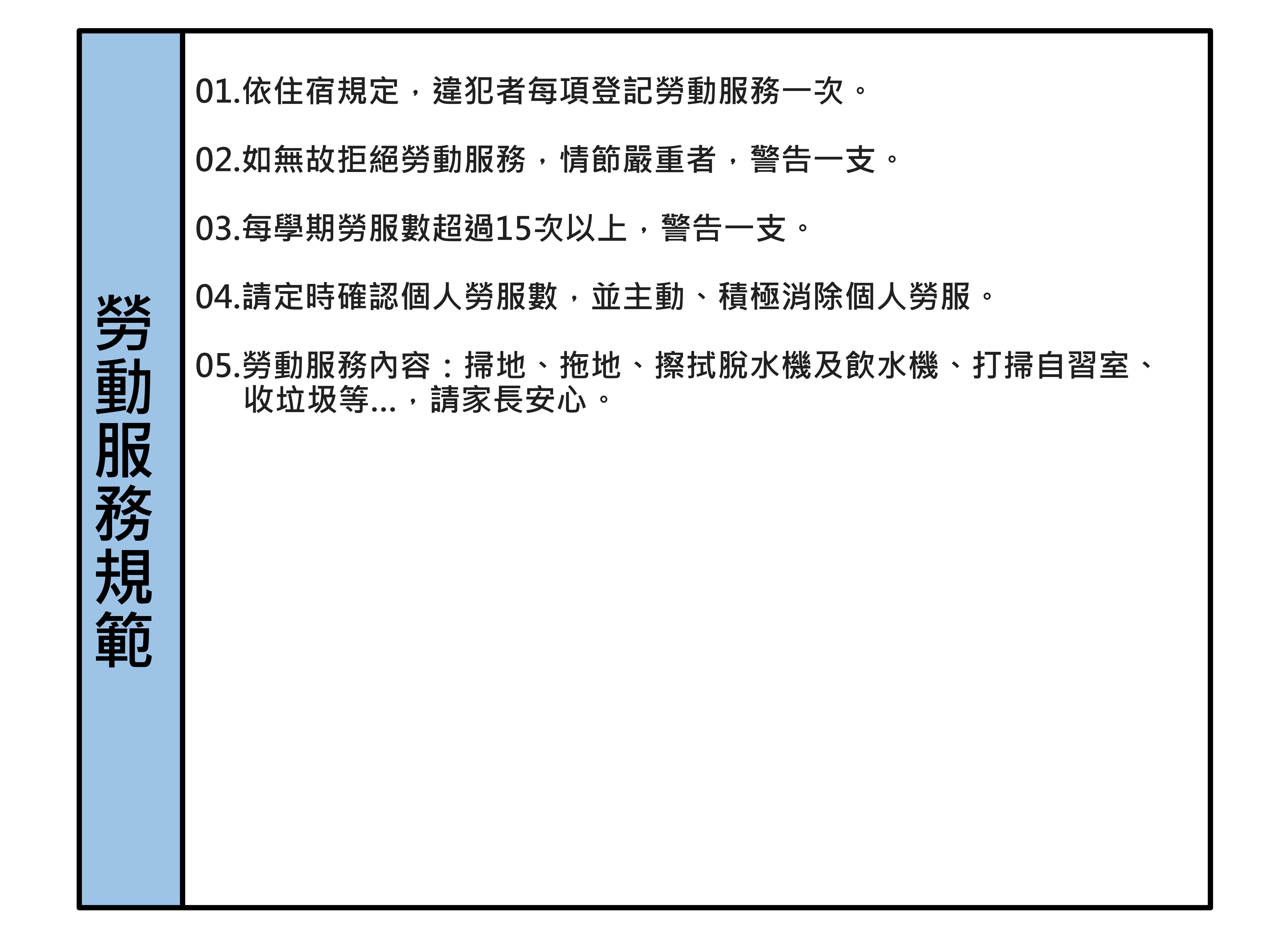 勞動服務規範